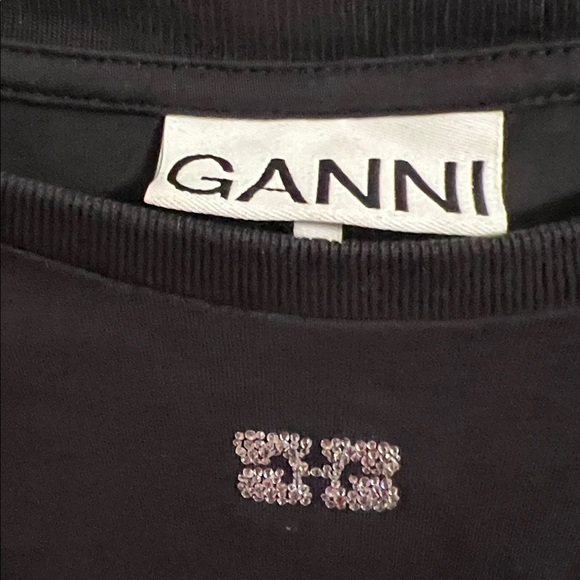 Ganni Relaxed Rhinestone Tee - Picture 6 of 8